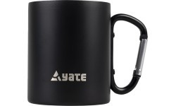 Кружка YATE с карабином, 0,3 л, нержавеющая сталь, чёрная