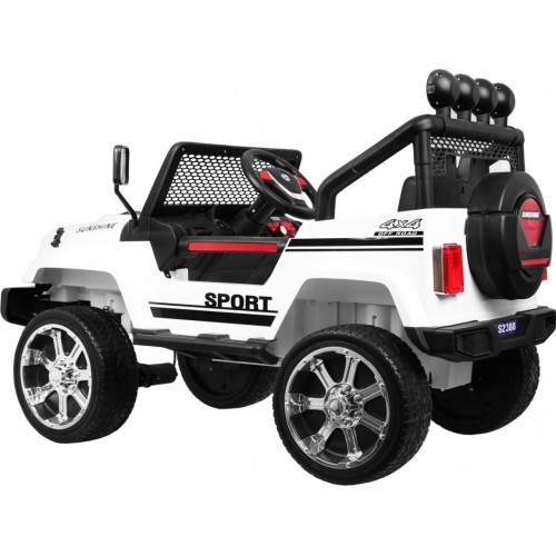 Elektromobilis Raptor Drifter 4x4, balts