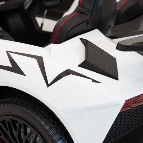 Elektromobilis Lamborghini Aventador SV, balts