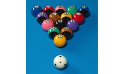 Biljarda bumbiņu komplekts Aramith US Tournament TV Black Pool 57,2mm