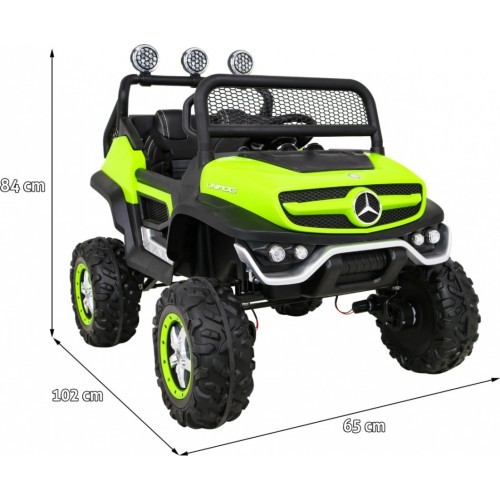 Bērnu elektromobilis Mercedes-Benz Unimog, zaļš