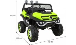 Bērnu elektromobilis Mercedes-Benz Unimog, zaļš