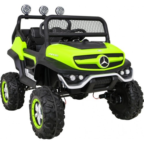 Bērnu elektromobilis Mercedes-Benz Unimog, zaļš