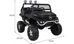 Mercedes-Benz Unimog elektromobilis, melns