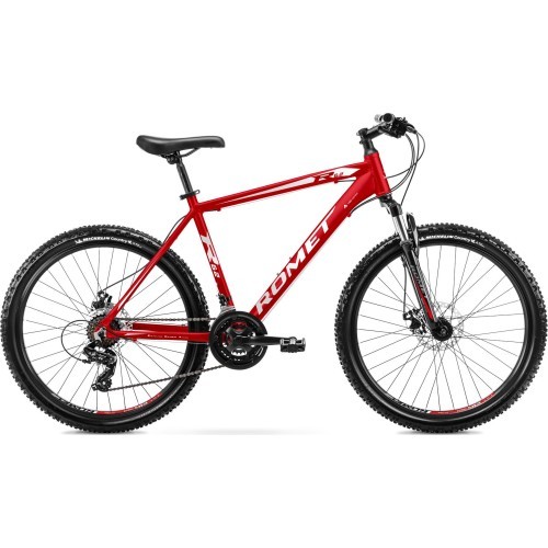 Romet Rambler R6.2 2025 bicycle, red-white-grey