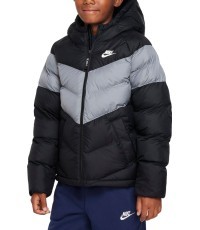 Куртка подростковая Nike NSW Syn FL Hd Jckt, чёрно-серая FN7730 013