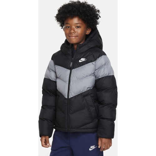 Куртка подростковая Nike NSW Syn FL Hd Jckt, чёрно-серая FN7730 013