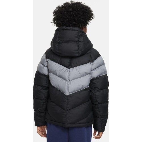 Куртка подростковая Nike NSW Syn FL Hd Jckt, чёрно-серая FN7730 013