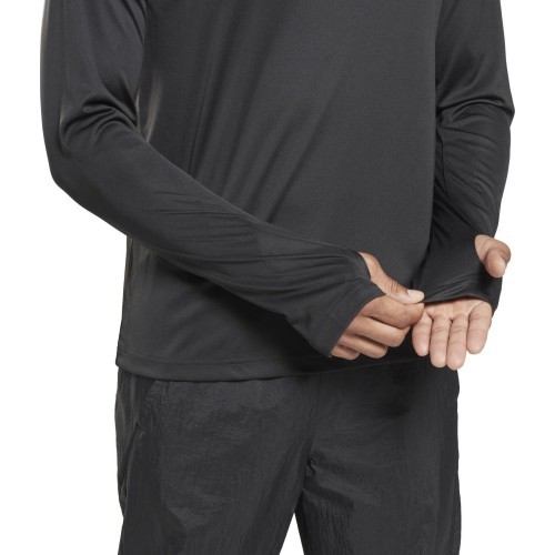 Мужская футболка Reebok Train LS Tech Tee чёрная 100065576