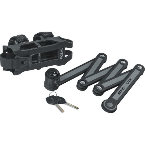 KLS Fold 30 folding bike lock with bracket (black/grey)