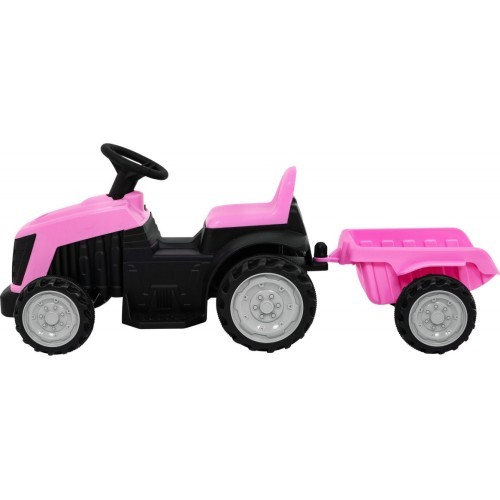Traktors ar piekabi, rozā
