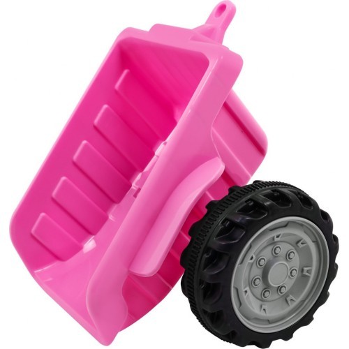 Traktors ar piekabi, rozā
