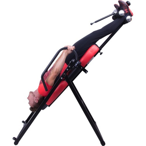 Инверсионный стол с подогревом inSPORTline Inverso Heaty - Red-Black