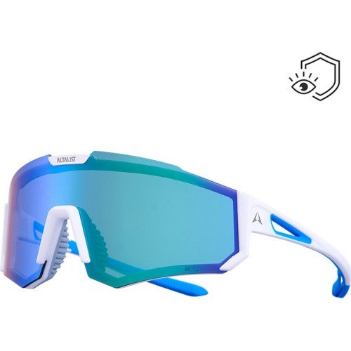 Sporta polarizētās saulesbrilles Altalist Kizuna - White-Blue with Blue Lenses
