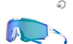 Sports Sunglasses Altalist Kizuna Polarized - White-Blue with Blue Lenses