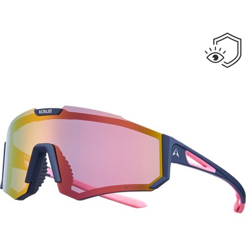Sporta polarizētās saulesbrilles Altalist Kizuna - Blue-Pink with Pink Lenses