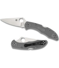 Складной нож Spyderco C11FPGY Delica 4, Flat Ground, серый