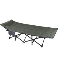 Складной кемпинговый шезлонг EASY серо-зеленый