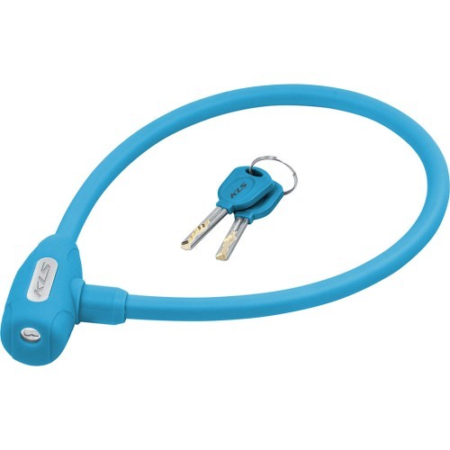 KLS Jolly cable lock, 650 mm, with 2 keys (light blue)
