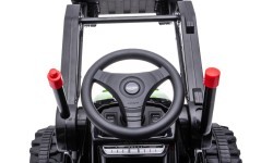 Bērnu elektromobilis traktors ar ekskavatoru, zaļš
