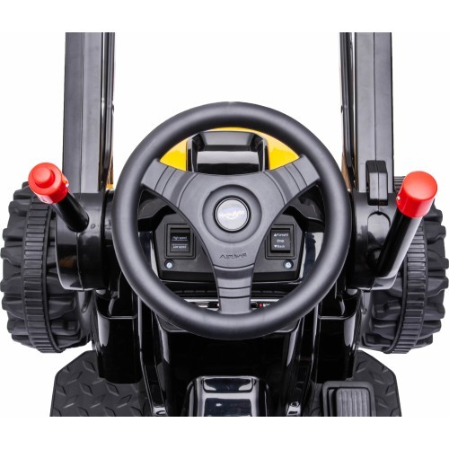 Traktors-ekskavators, dzeltens