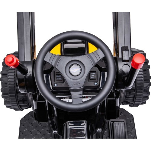 Traktors-ekskavators, dzeltens