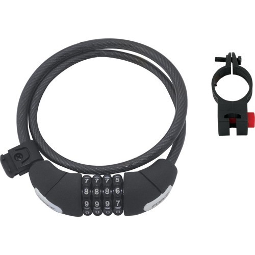 FORCE Lux cable lock 85cm/10mm with bracket