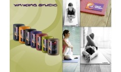 Yoga Mat Roll YIN-YANG (30m x 0.8m/4,5 mm storio) - Black