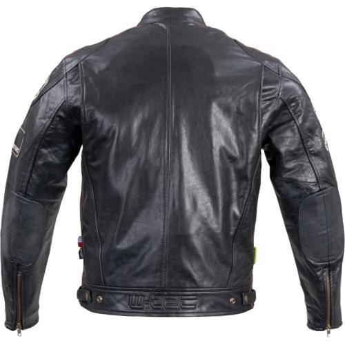 Men’s Leather Motorcycle Jacket W-TEC Black Cracker - Black