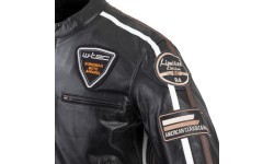 Vīriešu ādas motociklista jaka W-TEC Black Cracker - Melna