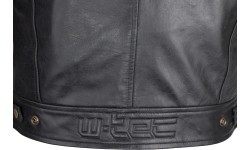 Men’s Leather Motorcycle Jacket W-TEC Black Cracker - Black