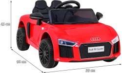 Elektromobilis Audi R8, sarkans