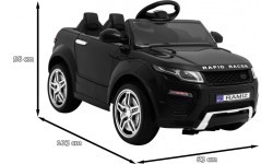 Elektromobilis Rapid Racer, melns