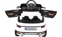 Elektromobilis Rapid Racer, balts