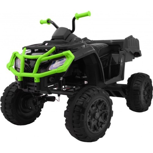 Kvadricikls Quad XL ATV ar tālvadības pulti 2,4 GHz, melns ar zaļu