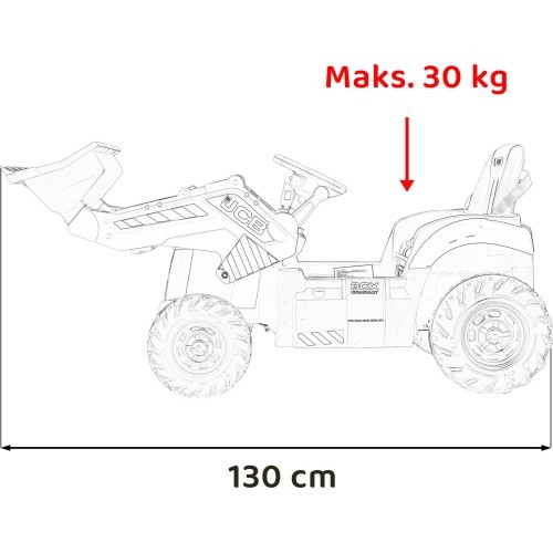 Bērnu ekskavators JCB, dzeltens
