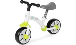 Bērnu distanču velosipēds ar EVA riteņiem, seglu regulēšana, zaļš ECOTOYS