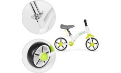 Bērnu distanču velosipēds ar EVA riteņiem, seglu regulēšana, zaļš ECOTOYS