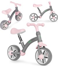 Bērnu distanču velosipēds ar EVA riteņiem, sēdekļa regulēšana, pelēks ECOTOYS