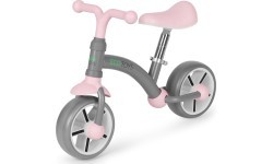 Bērnu trīsritenis ECOTOYS ar EVA riteņiem un regulējamu sēdekli, pelēks