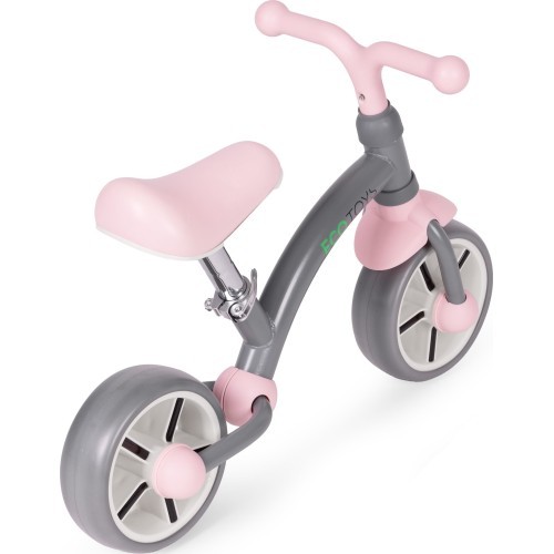Bērnu trīsritenis ECOTOYS ar EVA riteņiem un regulējamu sēdekli, pelēks