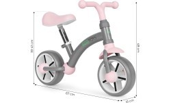 Детский трёхколёсный велосипед ECOTOYS с колёсами EVA и регулируемым сиденьем, серый