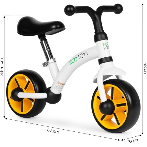 Детский кросс-кантрийный велосипед с колесами EVA регулировка седла черный ECOTOYS