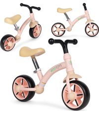 Детский кросс-кантри велосипед EVA колеса регулируемое седло розовый ECOTOYS
