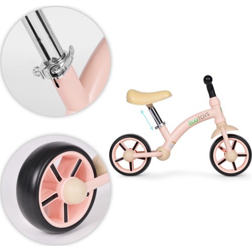 Children's cross-country bicycle EVA wheels saddle adjustment pink ECOTOYS