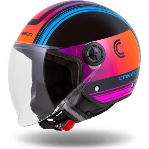 Motorcycle Helmet Cassida Handy Metropolis Black/Teal/Gradient