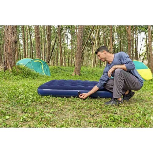 Велюровый надувной матрас Bestway 203x152x22 см