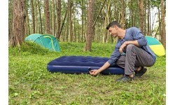 Велюровый надувной матрас Bestway 203x152x22 см