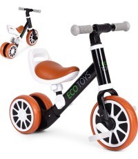 Велосипед кросс-кантри с педалями 2в1 черный ECOTOYS