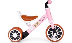 Cross-country trīsritenis ar pedāļiem 2in1 rozā ECOTOYS